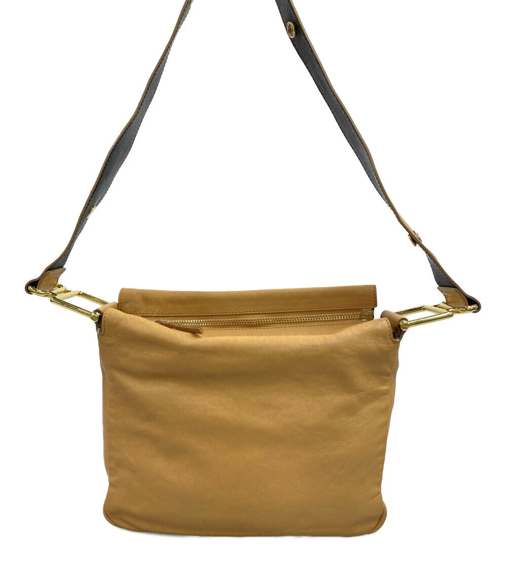 Chloe Vanessa Shoulder Bag Zip Foldover Flap Brown